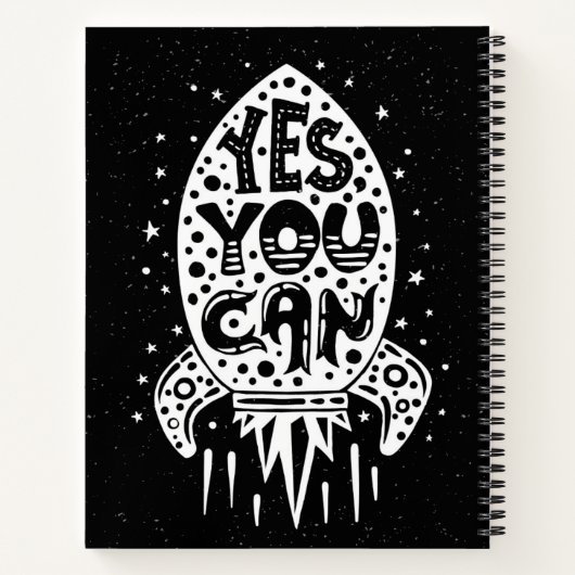 Ja, Sie können Rocketship Notizbuch (Rückseite)