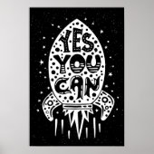 Ja, Sie können Rocketship Poster (Vorne)