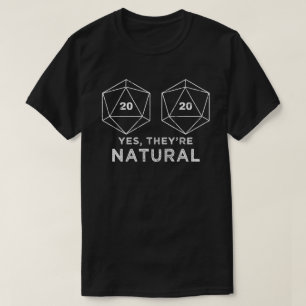 Ja, sie_re Natural 20 d20 würfeln lustigen RPG-Ga T-Shirt