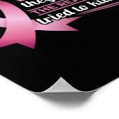 Ja, sie sind Fake Breast Cancer Awareness Survivor Poster (Ecke)