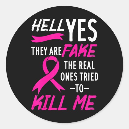 Ja, sie sind Fake, das die echten zu töten versuch Runder Aufkleber (Vorderseite)