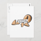 JA, SIE SIND GAY FORTUNE COOKIE POSTKARTE (Vorne/Hinten)