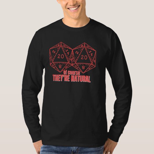 Ja, sie sind Natural 20 d20 Würfel RPG Gamer Girl T-Shirt (Vorderseite)