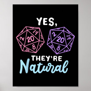 Ja, sie sind natürlich 20 D20 Würfel Lustiger Rpg  Poster