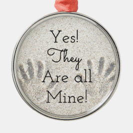 Ja sind sie ALLES Bergwerk! Große Familie Silbernes Ornament