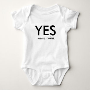 JA sind wir Zwillinge - lustige Kleidung für Baby Strampler
