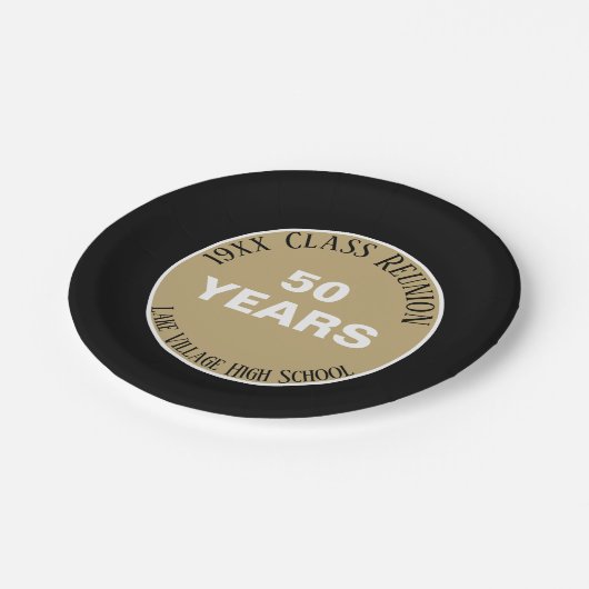 JA! Spezielle 50. Wiedersehen-Party-Platte Pappteller (Schrägansicht)