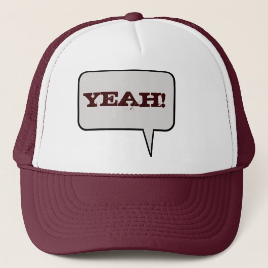 Ja Sprache-Blasen-Hut Truckerkappe (Vorderseite)