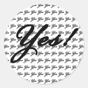 Ja! Stickerdesign Inspiration Runder Aufkleber