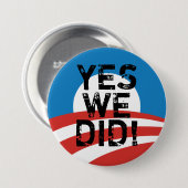 Ja taten wir Obama-Logo-Knopf Button (Vorne & Hinten)