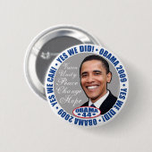 ja taten wir Präsidenten Obama Button (Vorne & Hinten)
