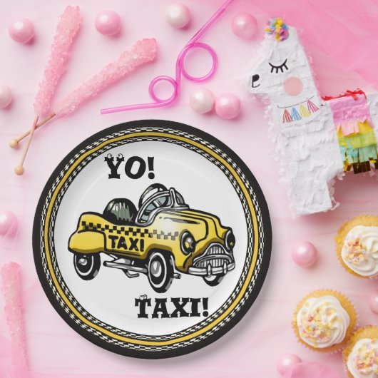 Ja! Taxi! Pappteller (Party)