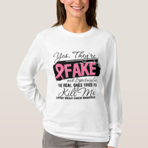Ja Theyre Fake und Spectacular - Brustkrebs T-Shirt