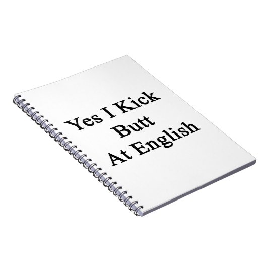 Ja trete ich Hintern an Englisch Notizblock (Rechte Seite)