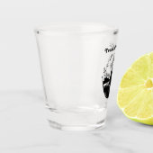 Ja! Umarmen! Western Horse Cowgirl auf Ranch Schnapsglas (Links)