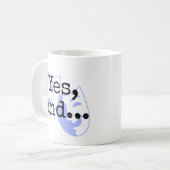 "Ja, und..." + Dramasken, Thespian's Improv Kaffeetasse (Vorderseite Links)