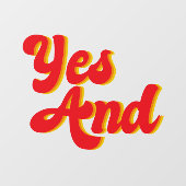 Ja und Improv Comedy Club Fensteraufkleber (Blatt)