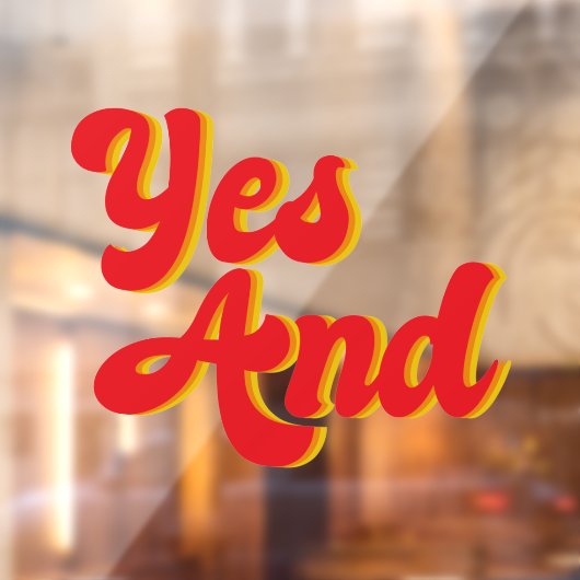 Ja und Improv Comedy Club Fensteraufkleber (Blatt 2)