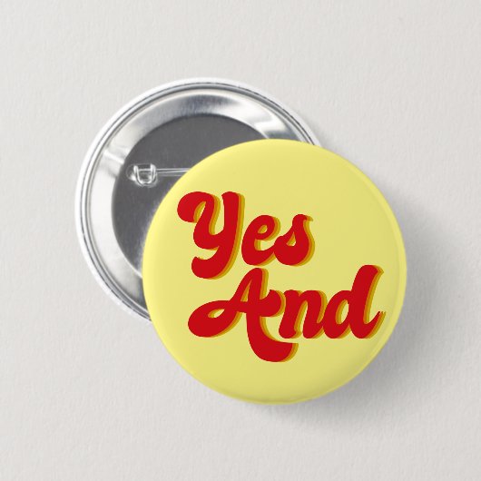 Ja und Improv Comedy Troupe Button (Vorne & Hinten)