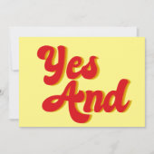 Ja und Improv Comedy Troupe Karte (Vorderseite)