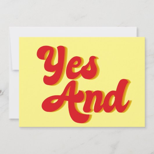 Ja und Improv Comedy Troupe Karte (Vorderseite)