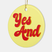 Ja und Improv Comedy Weihnachten Keramik Ornament (Links)