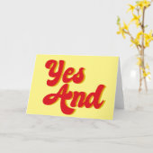 Ja und Verbesserungskomödie Karte (Gelbe Blume)