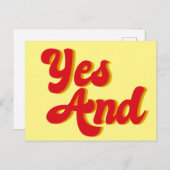 Ja und Verbesserungskomödie Postkarte (Vorne/Hinten)