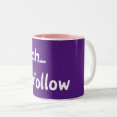 Ja Unfollow Zweifarbige Tasse (VorderseiteRechts)