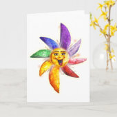 Ja, Universe Grußkarte Karte (Gelbe Blume)