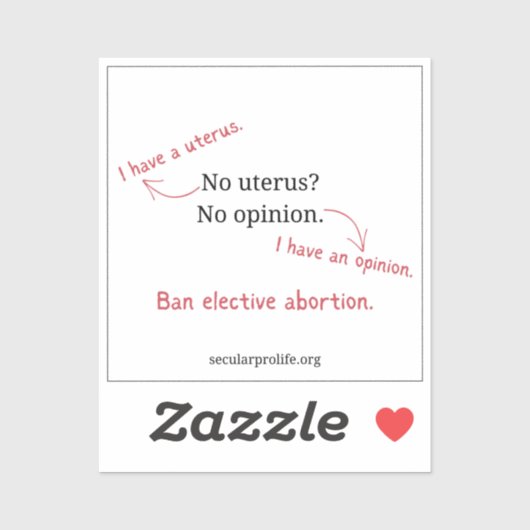 Ja uterus ja Meinung Aufkleber (Blatt)