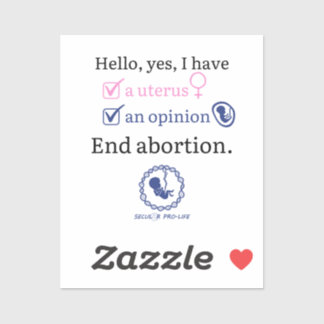 ja uterus, ja meinung aufkleber