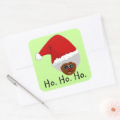 Ja, Virginia, es gibt einen schwarzen Weihnachtsma Quadratischer Aufkleber (Umschlag)