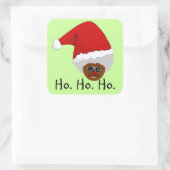 Ja, Virginia, es gibt einen schwarzen Weihnachtsma Quadratischer Aufkleber (Tasche)