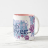 Ja was auch immer... Denim Blue & Pink Tasse (VorderseiteRechts)