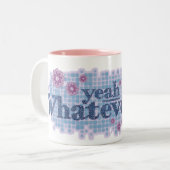 Ja was auch immer... Denim Blue & Pink Tasse (Vorderseite Links)
