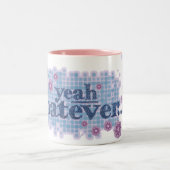 Ja was auch immer... Denim Blue & Pink Tasse (Mittel)