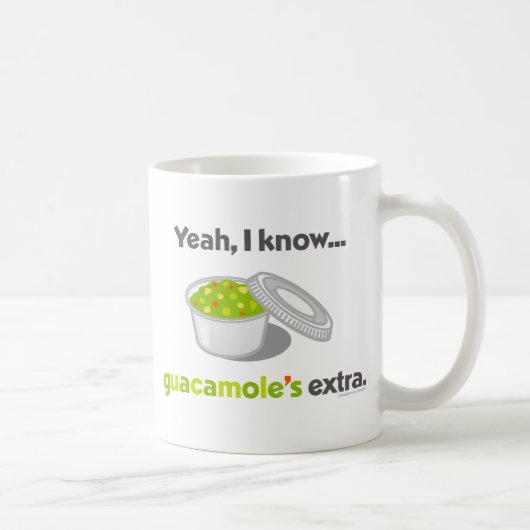 Ja weiß ich, dass Guacamole Extra ist (Schale Kaffeetasse (Rechts)
