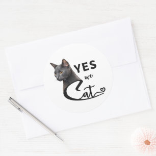 Ja wir Cat - Ja, wir können Runder Aufkleber