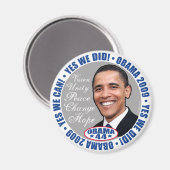 Ja, wir haben Präsident Obama Magnet (Vorderseite/Rückseite)
