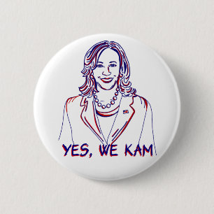 Ja, wir Kam! Kamala Harris 2024 Wahl Button