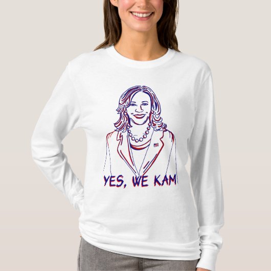 Ja, wir Kam! Kamala Harris 2024 Wahl T-Shirt (Vorderseite)