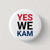 Ja Wir Kam rot schwarz-blau moderne Typografie Button (Vorderseite)