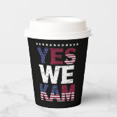 Ja, wir kam Sprichwort Zitat Pappbecher (Vorderseite)