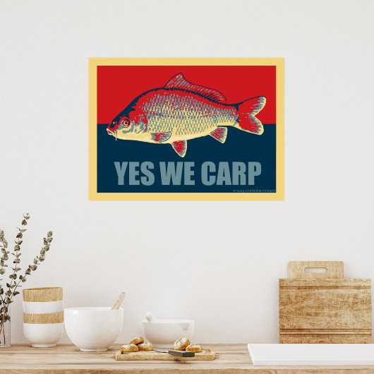 Ja Wir Karpfenplakat Poster (Küche)
