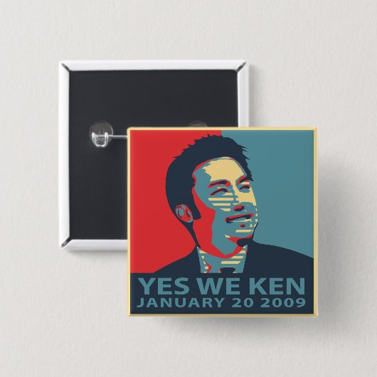 Ja wir Knopf Kens (Obama) Button (Vorne & Hinten)