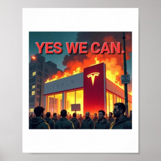 Ja, wir können Aufkleber Poster (Vorne)