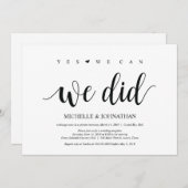 Ja, wir können Einladungen zum Hochzeitsfeiern mac (Vorne/Hinten)