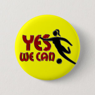 JA, WIR KÖNNEN - Frauen Fußball Button