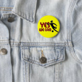 JA, WIR KÖNNEN - Frauen Fußball Button (Beispiel)